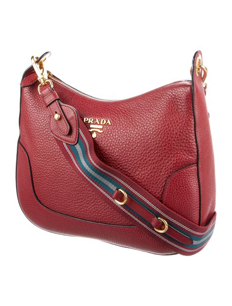 prada vitello phenix crossbody silver red|prada silver crossbody wallet.